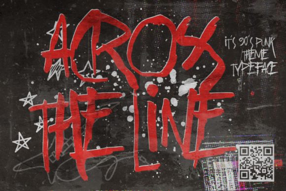 Across the Line: A Creepy Display Font for Bold Designs