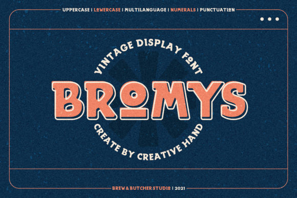 Bromys: A Vintage Display Typeface for Bold Editorial Design