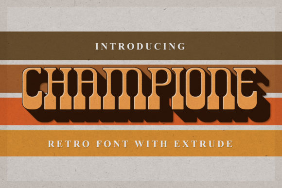 Champione Retro Font for 80s Brand Identity
