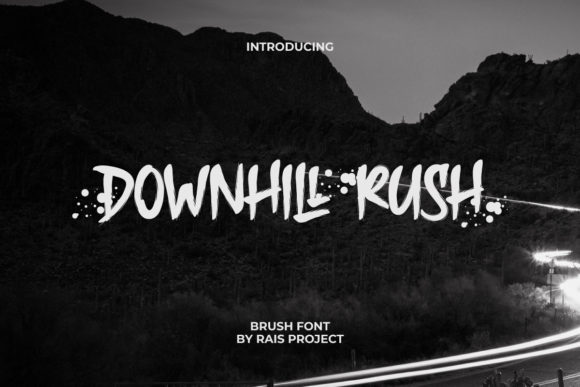 Downhill Rush: The Ultimate Sporty Display Font for High-Impact Designs