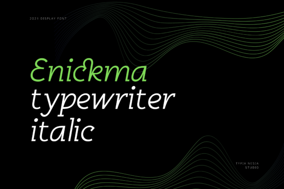 Enickma: A Modern Display Font for Editorial Design