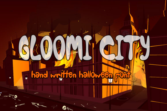 Gloomi City: The Creepy Display Font for Handmade Shop Branding
