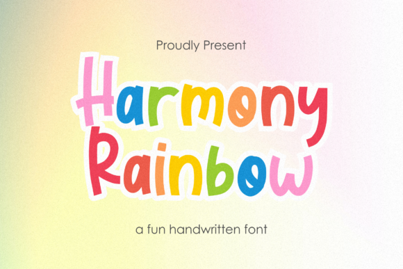 Harmony Rainbow: A Playful Handwritten Display Font for Editorial Design