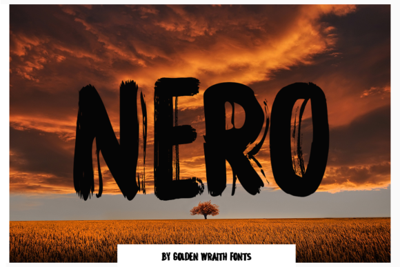 Nero: A Bold Brush-Styled Display Font for Editorial Design