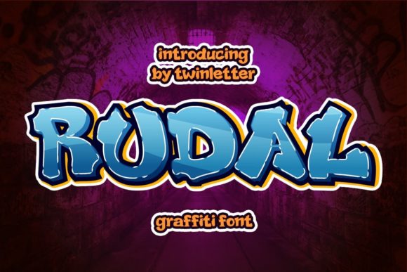 Rudal: A Playful Graffiti Display Font for Authentic Branding