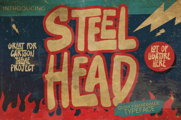 Steel Head: A Brushed Display Typeface for Edgy Branding